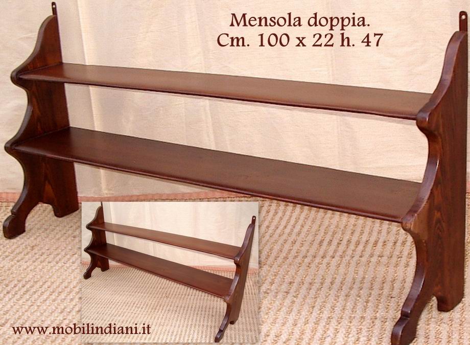 Consolle E Mensole Mensola Doppia In Legno