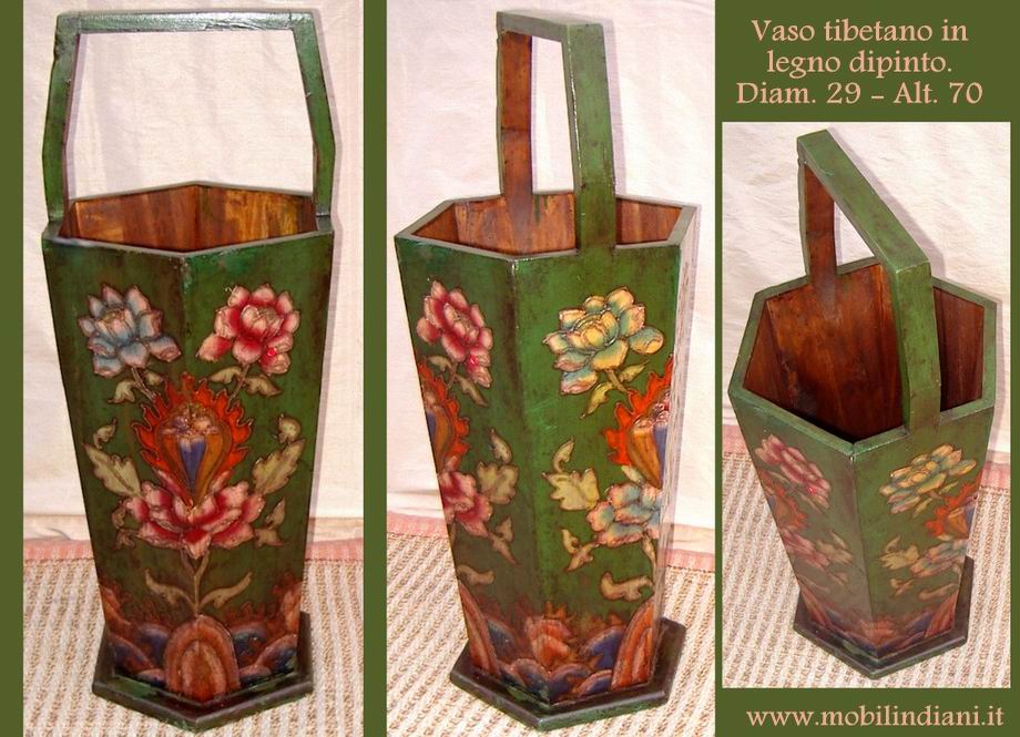 vaso-legno-dipinto-tibet
