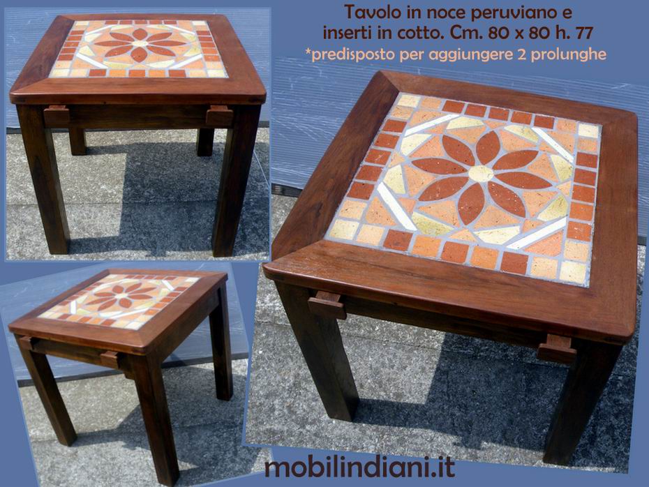 Tavoli in Legno Massello: Tavolo quadrato allungabile