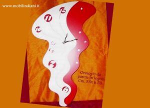 orologio-legno-rosso-argento orologio-legno-rosso-argento