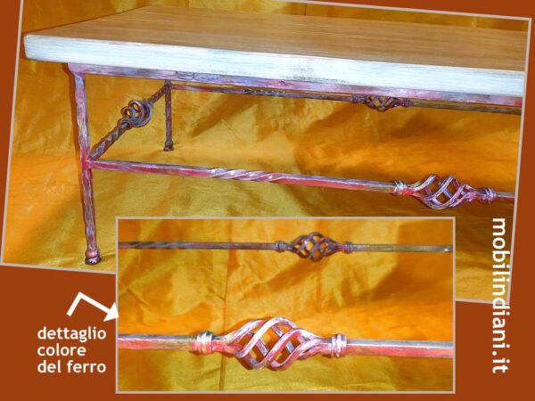 tavolo.legno.e.ferro.decapato.dettagli tavolo.legno.e.ferro.decapato.dettagli